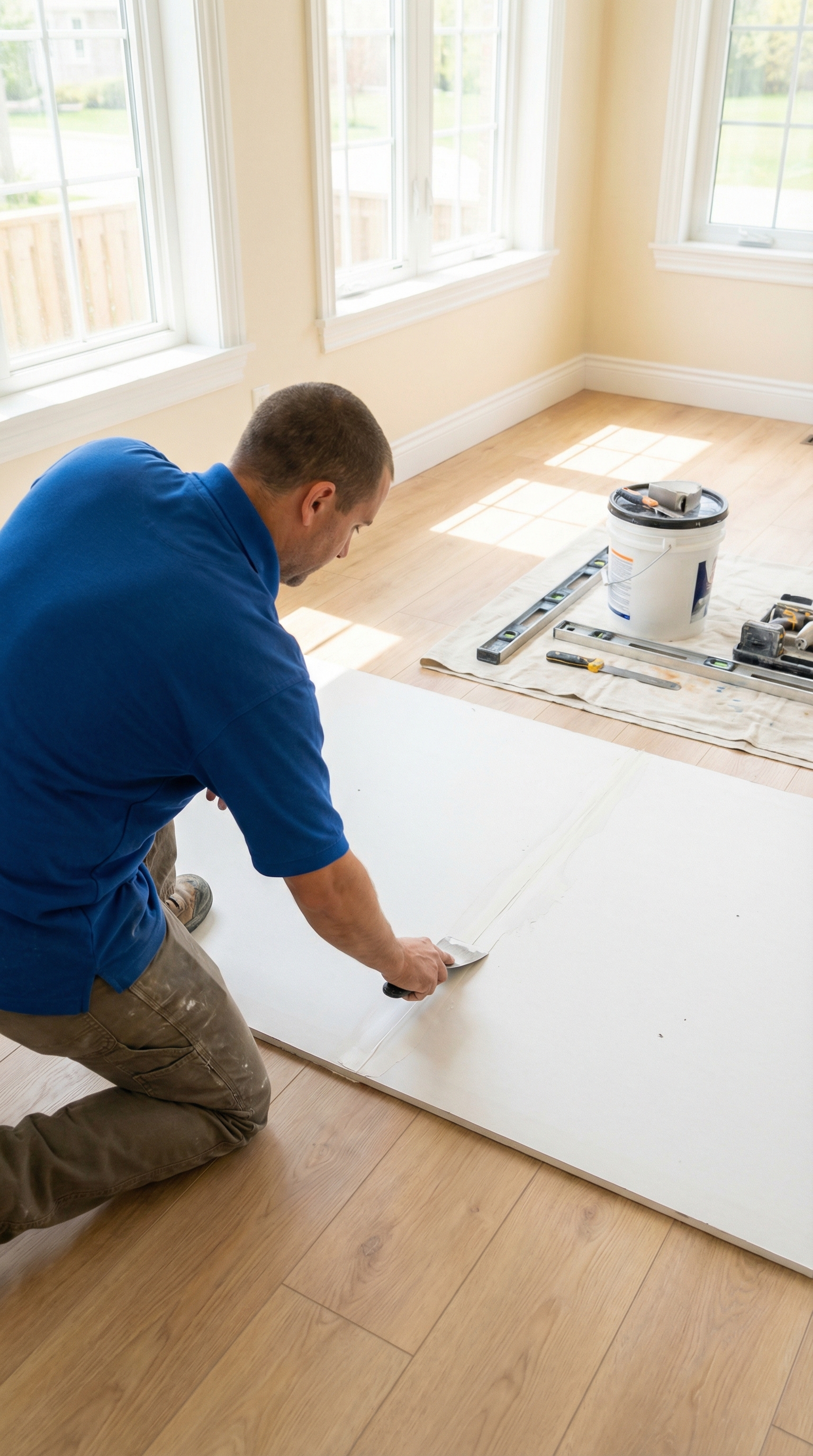 Completed water damage restoration and repairs